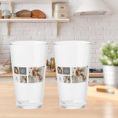 家族パーソナライズされたのコラージュの贈り物 タンブラーグラス