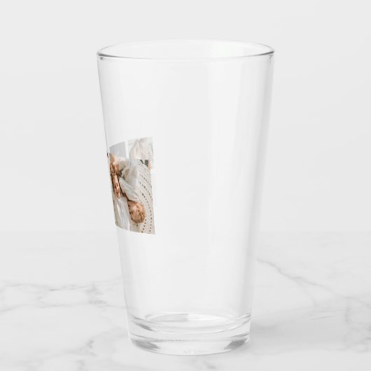 家族パーソナライズされたのコラージュの贈り物 タンブラーグラス (左)