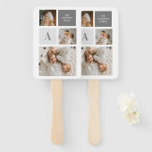 家族パーソナライズされたのコラージュの贈り物 ハンドファン (正面&裏面)