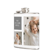 家族パーソナライズされたのコラージュの贈り物 フラスク (左)