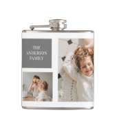 家族パーソナライズされたのコラージュの贈り物 フラスク (正面)