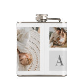 家族パーソナライズされたのコラージュの贈り物 フラスク (裏面)