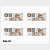 家族パーソナライズされたのコラージュの贈り物 長方形シール (シート)