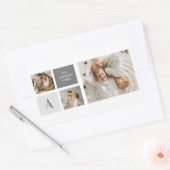 家族パーソナライズされたのコラージュの贈り物 長方形シール (封筒)