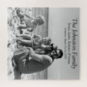 家族パーソナライズされたの休暇写真 ジグソーパズル (横)