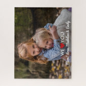 家族パーソナライズされたの写真お母さんを愛する ジグソーパズル (縦)