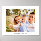 家族パーソナライズされたの写真と名前のプリント ポスター (正面)