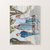 家族パーソナライズされたの写真と名前 ジグソーパズル (縦)