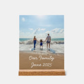 家族パーソナライズされたの写真と文字 アクリルサイン (正面)