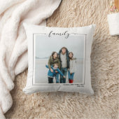 家族パーソナライズされたの写真と文字 クッション (ブランケット)