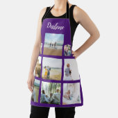 家族パーソナライズされたの写真のコラージュ名 エプロン (インサイチュ)