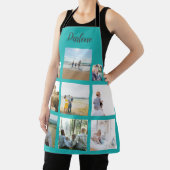 家族パーソナライズされたの写真のコラージュ名 エプロン (インサイチュ)