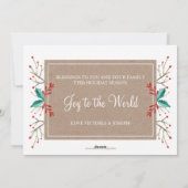 家族パーソナライズされたの写真グリーティングカード シーズンカード (裏面)