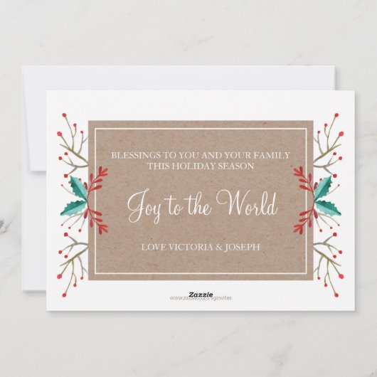 家族パーソナライズされたの写真グリーティングカード シーズンカード (裏面)