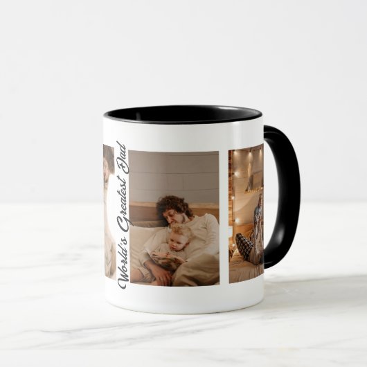 家族パーソナライズされたの写真コラージュの一種 マグカップ (正面右)