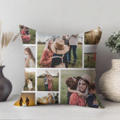 家族パーソナライズされたの写真コラージュ クッション