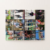 家族パーソナライズされたの写真コラージュ ジグソーパズル (横)