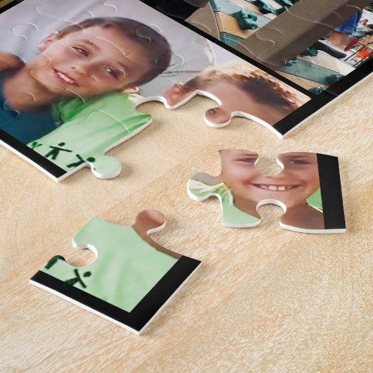 家族パーソナライズされたの写真コラージュ ジグソーパズル (側面)