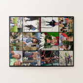 家族パーソナライズされたの写真コラージュ ジグソーパズル (横)