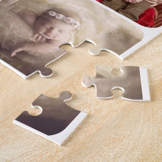 家族パーソナライズされたの写真コラージュ ジグソーパズル (側面)