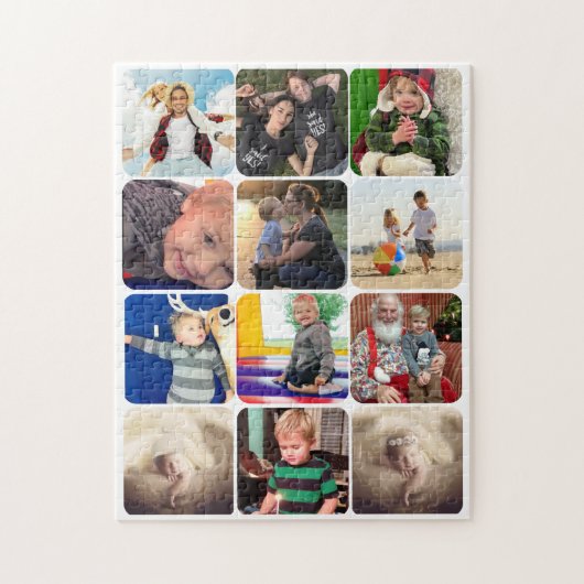 家族パーソナライズされたの写真コラージュ ジグソーパズル (縦)