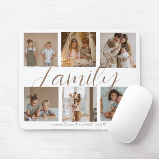 家族パーソナライズされたの写真コラージュ マウスパッド (マウス)