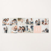 家族パーソナライズされたの写真コラージュ | 赤面モノグラム ヨガマット (正面(横))