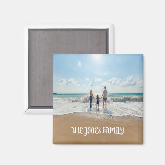家族パーソナライズされたの写真マグネット マグネット (正面/裏面)