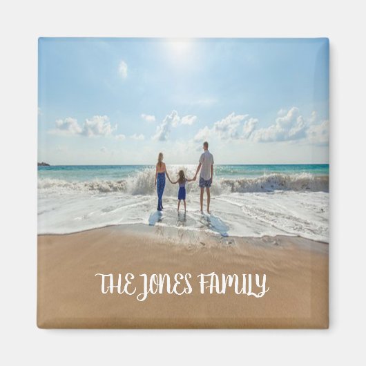 家族パーソナライズされたの写真マグネット マグネット (正面)