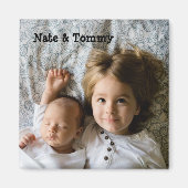 家族パーソナライズされたの写真冷蔵庫用マグネット マグネット (正面)