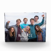 家族パーソナライズされたの写真名 フォトブロック (正面)