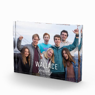 家族パーソナライズされたの写真名 フォトブロック