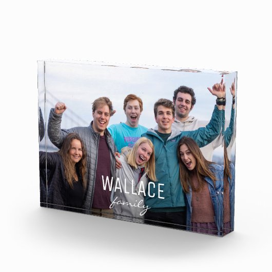 家族パーソナライズされたの写真名 フォトブロック (右)