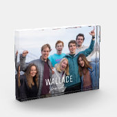 家族パーソナライズされたの写真名 フォトブロック (左)