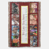 家族パーソナライズされたの写真 スローブランケット (正面縦)