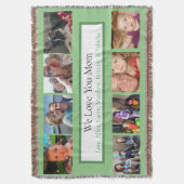 家族パーソナライズされたの写真 スローブランケット (正面縦)