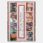 家族パーソナライズされたの写真 スローブランケット (正面縦)