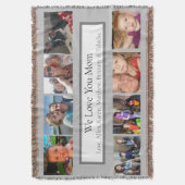 家族パーソナライズされたの写真 スローブランケット (正面縦)