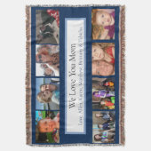 家族パーソナライズされたの写真 スローブランケット (正面縦)