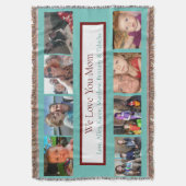 家族パーソナライズされたの写真 スローブランケット (正面縦)