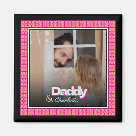 家族パーソナライズされたの写真 – パパ娘と息子の写真 マグネット