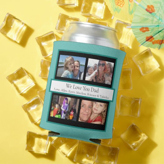 家族パーソナライズされたの写真 |パパ缶 缶クーラー (インサイチュ 夏)