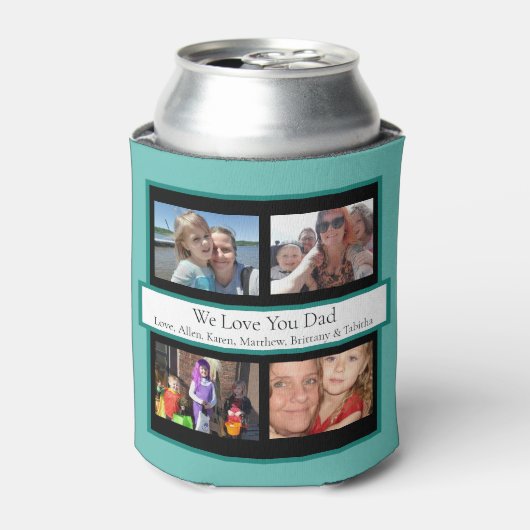 家族パーソナライズされたの写真 |パパ缶 缶クーラー (缶正面)