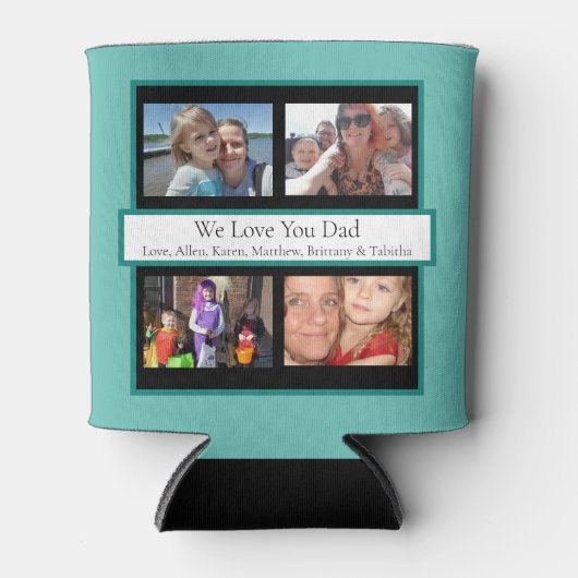 家族パーソナライズされたの写真 |パパ缶 缶クーラー (正面)