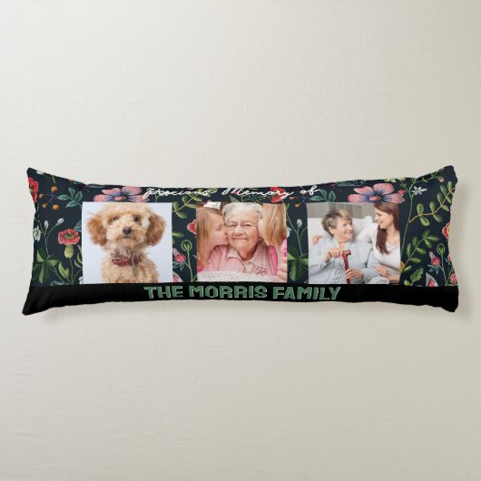 家族パーソナライズされたの写真 ボディピロー (正面)
