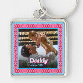 家族パーソナライズされたの写真 – 娘とパパ キーホルダー