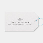 家族パーソナライズされたの名前から贈り物を最小限に抑える ギフトタグ (正面(横))