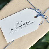 家族パーソナライズされたの名前から贈り物を最小限に抑える ギフトタグ