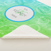 家族パーソナライズされたの名前と重要な日付 シェルパブランケット (3/4)