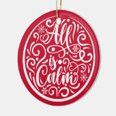 家族パーソナライズされたの名前はすべて穏やかなクリスマス セラミックオーナメント (左)